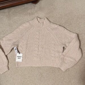 Sunday Best Women's Beige Turtleneck Sweater